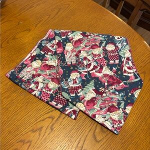 Festive Santa Print Table Runner